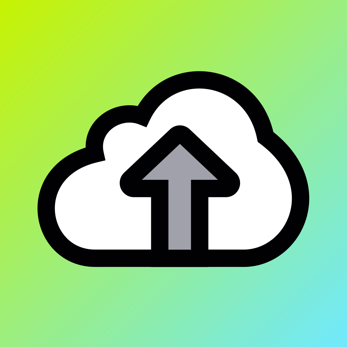 ThemeUp app icon: a cloud with an upward arrow